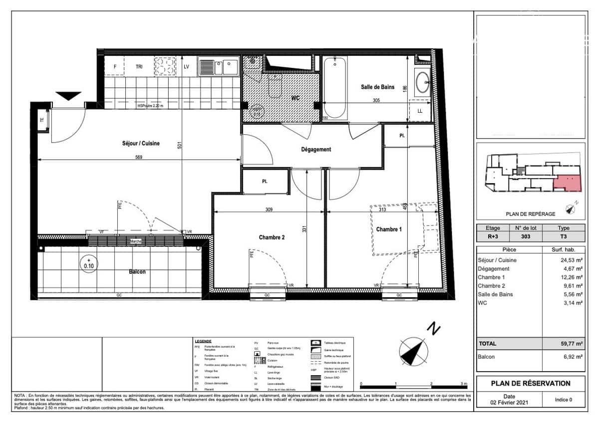 APPARTEMENT NEUF 3 PIECES – NANTES