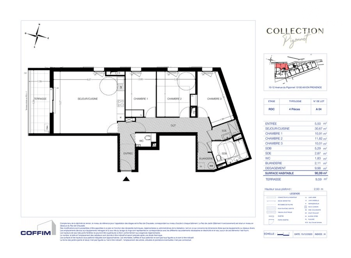 Appartement T3 programme neuf avec terrasse