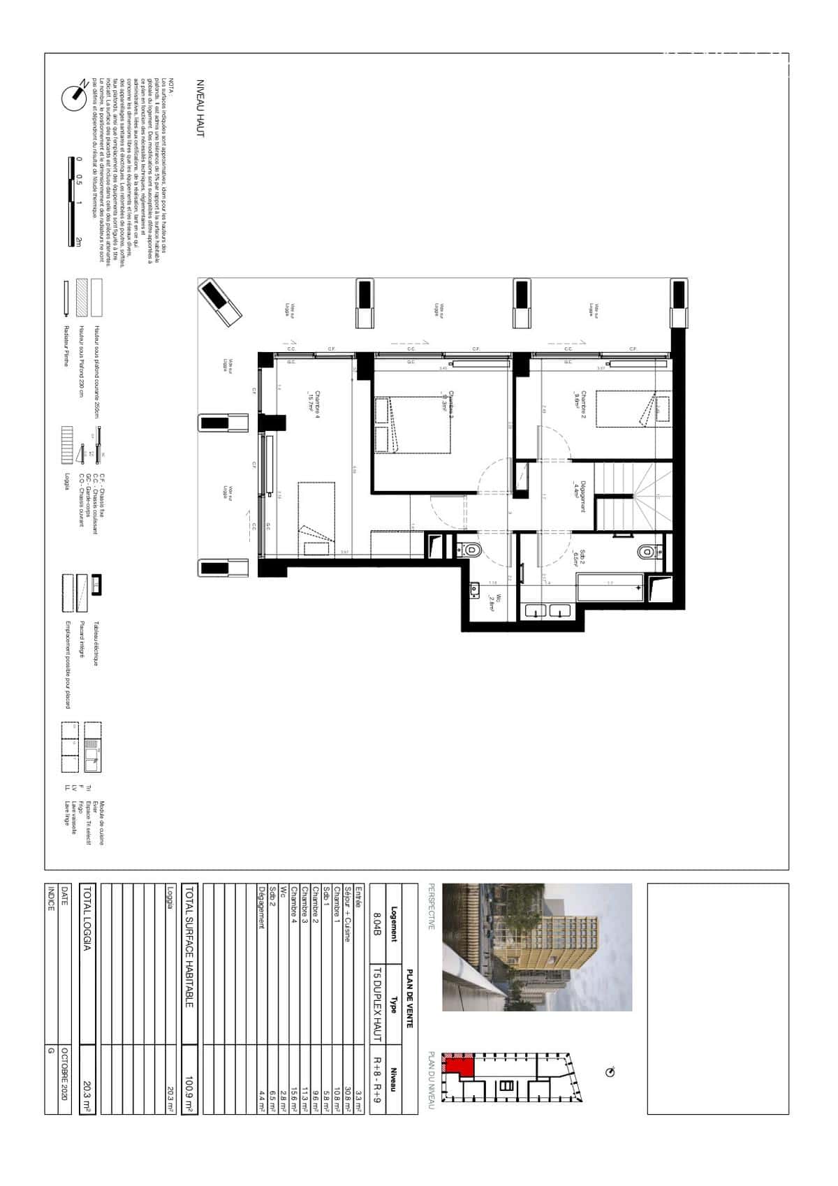 APPARTEMENT NEUF 5 PIECES – PARIS XIII