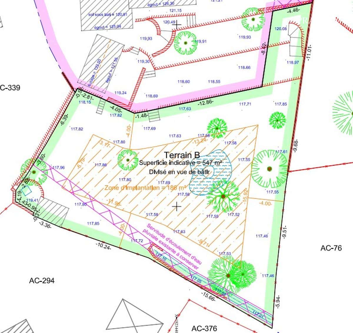 Terrain plat 550 m2 constructible La Cadière d’Azur