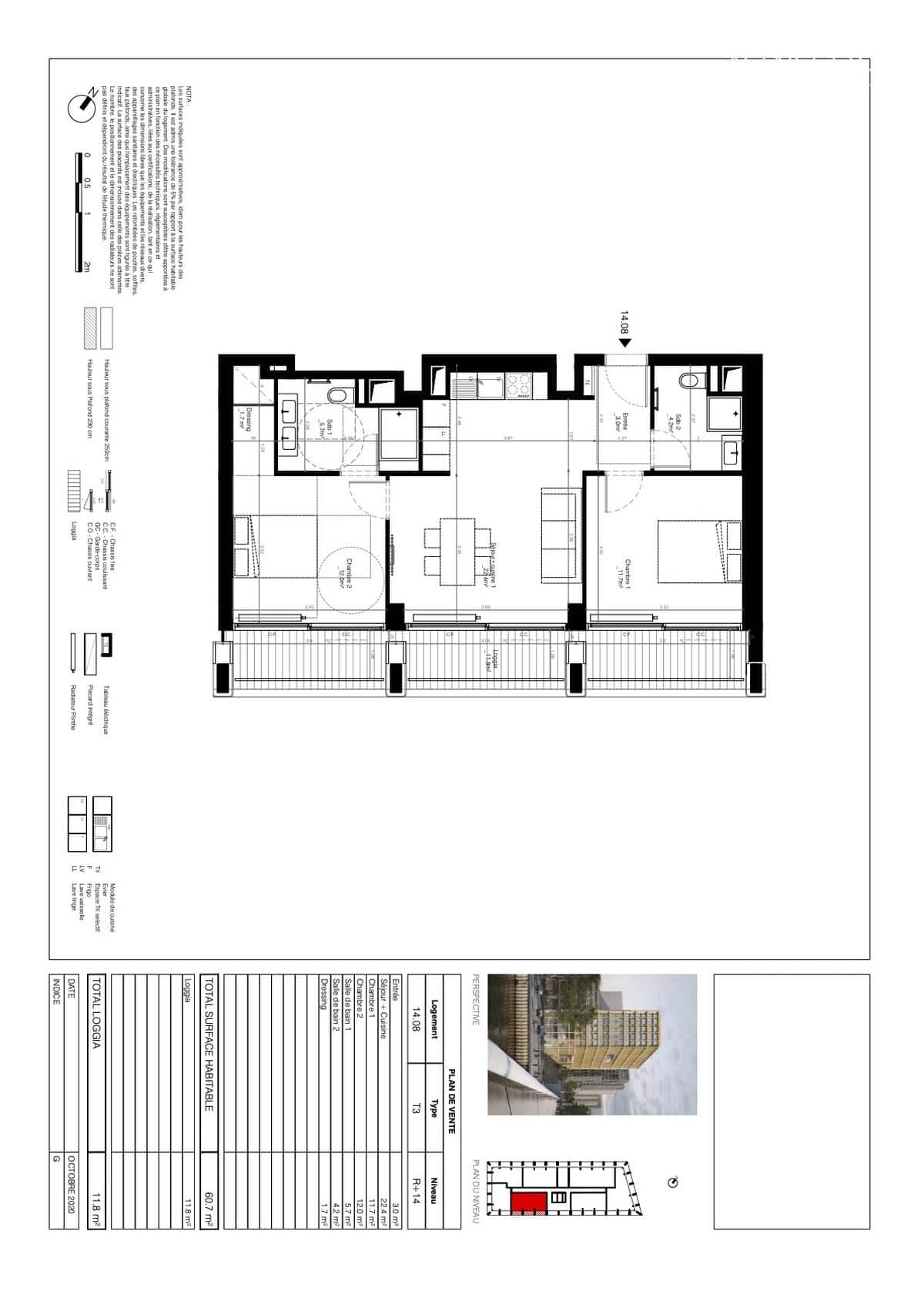 APPARTEMENT NEUF 3 PIECES – PARIS XIII