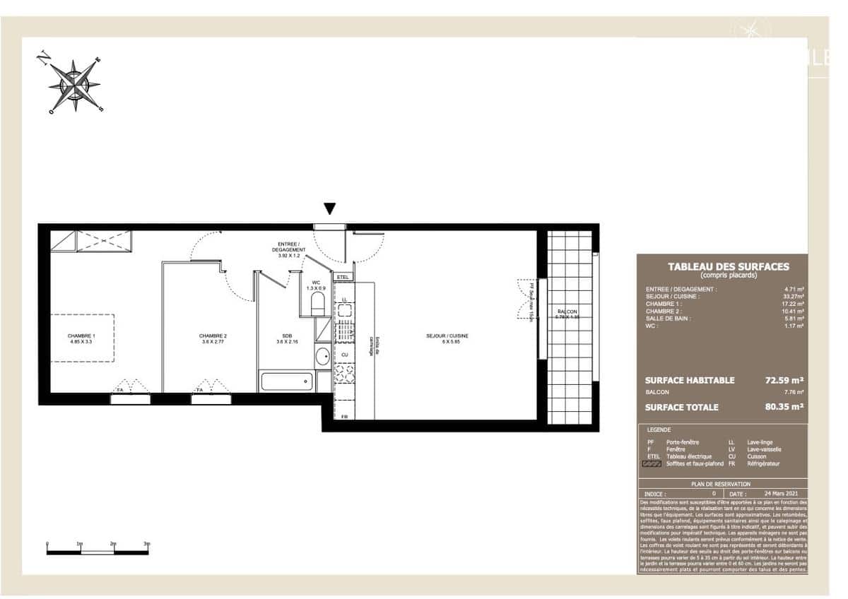 APPARTEMENT NEUF 3 PIECES – COLOMBES