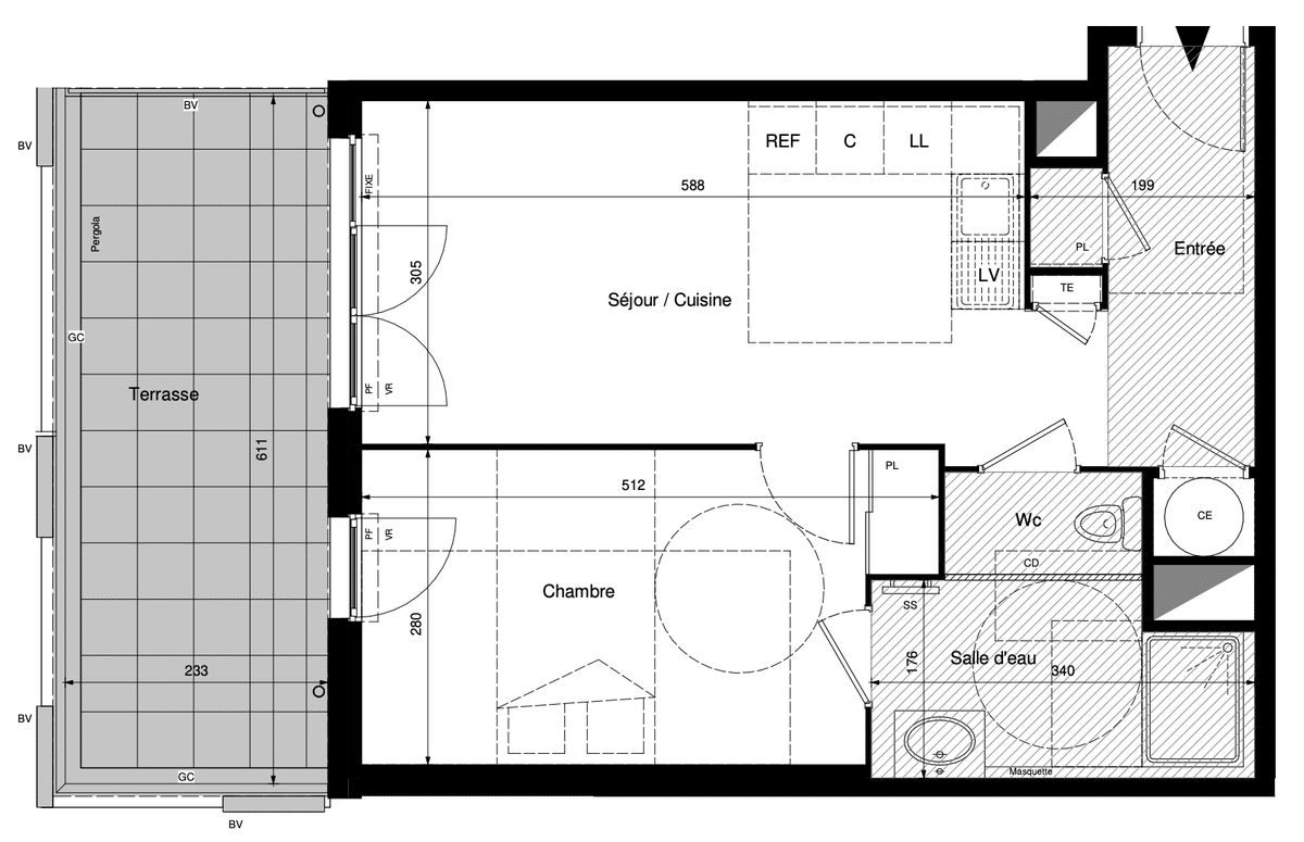 2 ROOMS 44.68 M2 APARTMENT MARSEILLE 9th 2 ROOM(S) 44.68