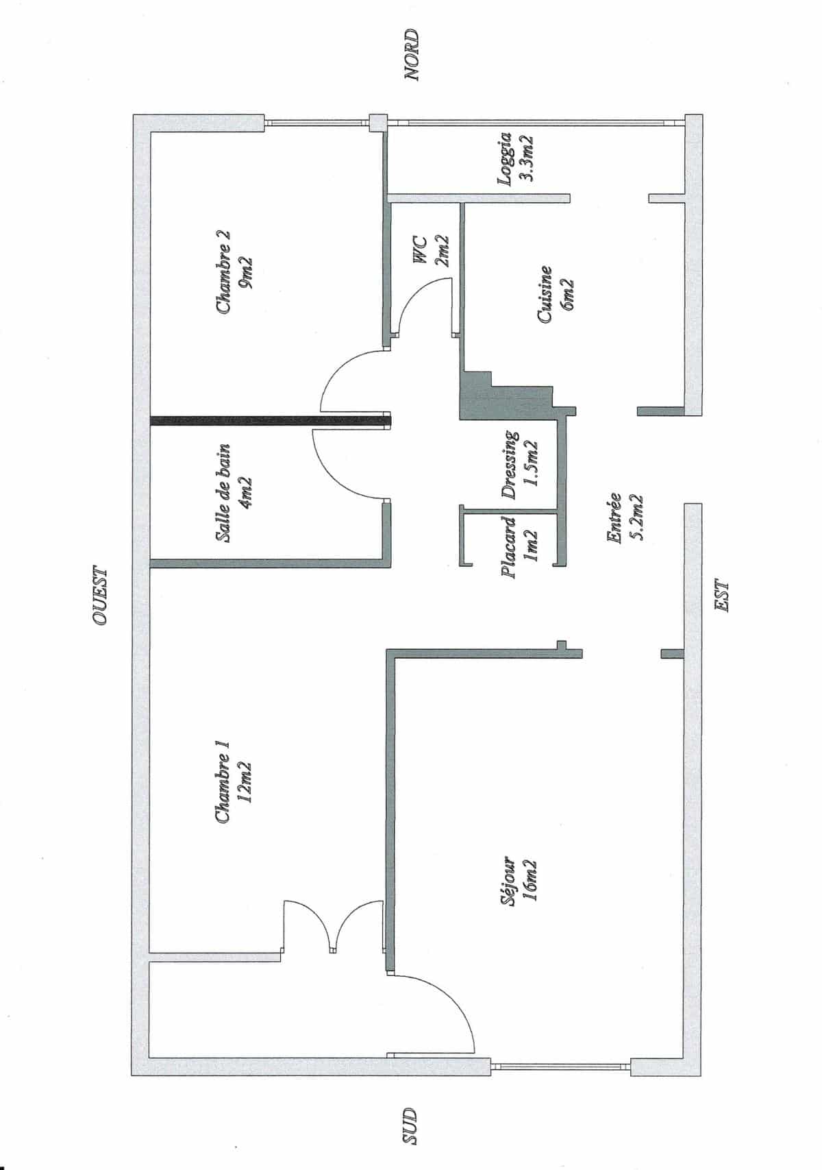 Marseille 11th T3 apartment, balcony, parking and cellar